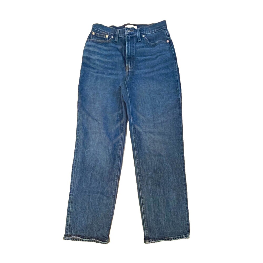 Madewell Perfect Vintage Straight Jeans Womens 28 Blue Medium Wash High Rise